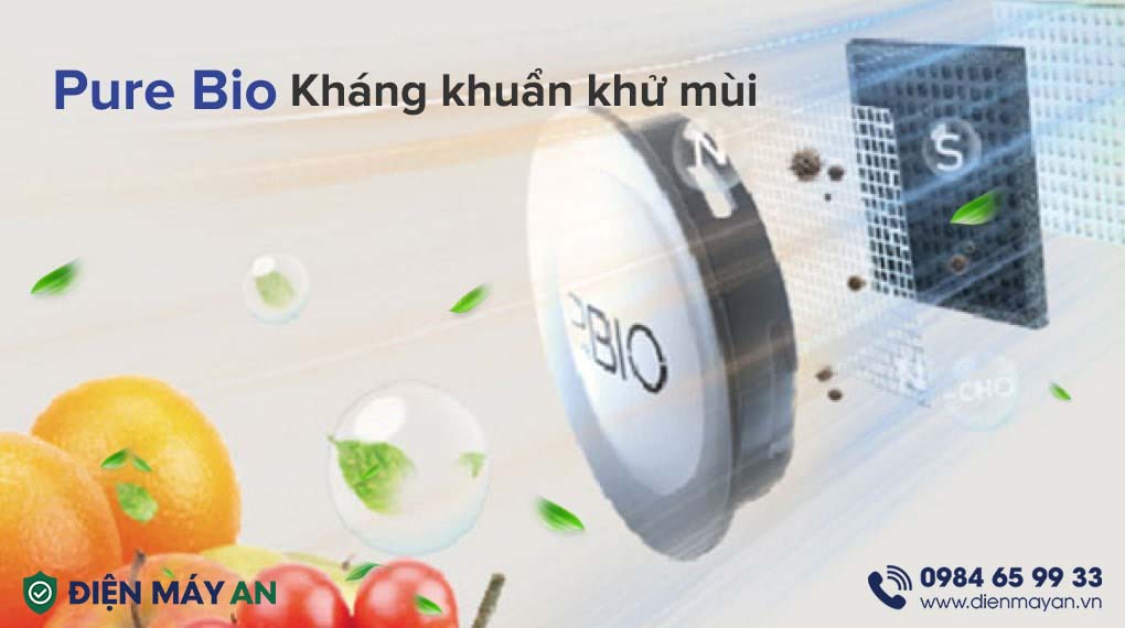 Tủ Lạnh Toshiba Inverter 311 Lít GR-RT395WE-PMV(06)-MG - công nghệ kháng khuẩn, khử mùi